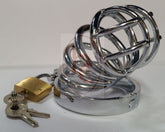 Prison Lock Chastity Cage 4 Rings